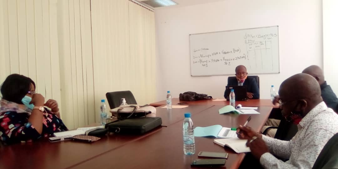 GWP-Congo Chair, Mr. Herve Didas presiding over the Steering Committee Meeting