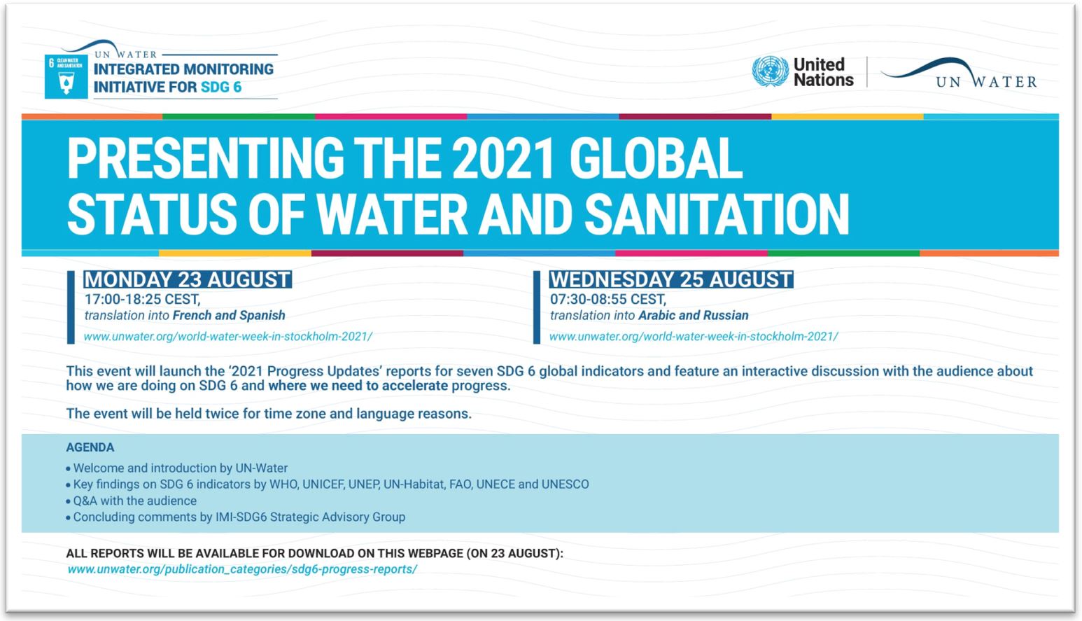 Presenting the 2021 global status of water and sanitation