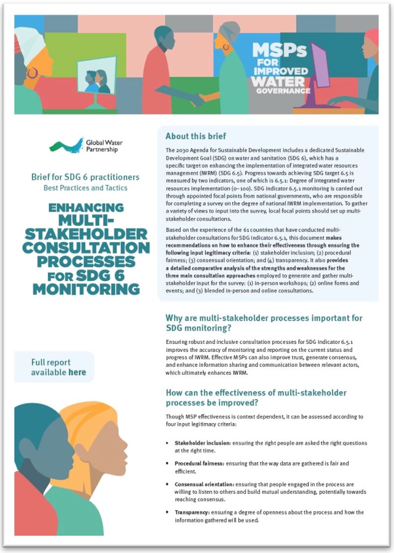 Enhancing Multi-Stakeholder Consultation Processes for SDG 6 Monitoring - Brief